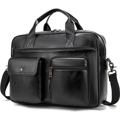 Generic Vintage Aktentasche für Herren, 15,6 Zoll Laptop Messenger Bag, Work Bag mit Mehreren Fächern, wasserdichte Büro Laptoptasche für den Geschäftsreise Generic Vintage Aktentasche für Herren, 15,6 Zoll Laptop Messenger Bag, Work Bag mit Mehreren Fächern, wasserdichte Büro Laptoptasche für den Geschäftsreise