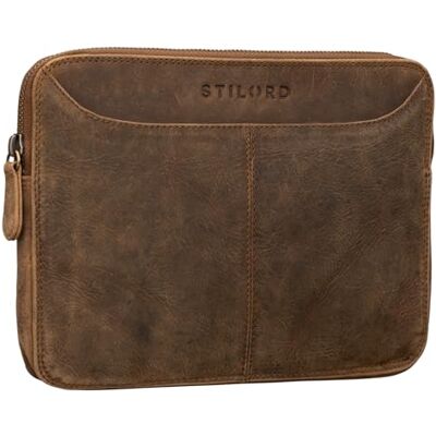 STILORD Tyler Vintage Ledertasche für iPad 2018 9.7 Zoll Tablethülle Tablettasche Ledermappe Ledertasche echtes Rindsleder Farbe:mittel braun STILORD Tyler Vintage Ledertasche für iPad 2018 9.7 Zoll Tablethülle Tablettasche Ledermappe Ledertasche echtes Rindsleder Farbe:mittel braun