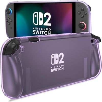 ProCase Hülle für Nintendo Switch 2 2025, Kratzfest & Stoßfest Schutzhülle mit ergonomischem Griff -Lila durchscheinend ProCase Hülle für Nintendo Switch 2 2025, Kratzfest & Stoßfest Schutzhülle mit ergonomischem Griff -Lila durchscheinend
