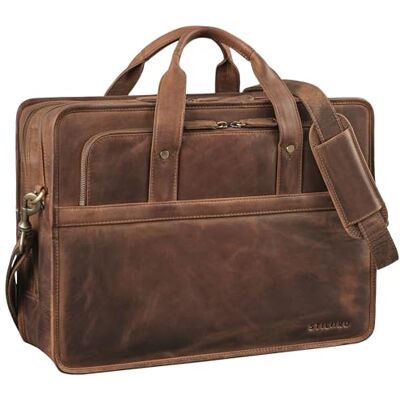 STILORD Paolo Geräumige Aktentasche Herren Leder Arbeitstasche 15,6 Zoll Laptoptasche für Männer Umhängetasche Groß Dokumententasche Große Lehrertasche echtes Rindsleder Farbe:mittel braun STILORD Paolo Geräumige Aktentasche Herren Leder Arbeitstasche 15,6 Zoll Laptoptasche für Männer Umhängetasche Groß Dokumententasche Große Lehrertasche echtes Rindsleder Farbe:mittel braun