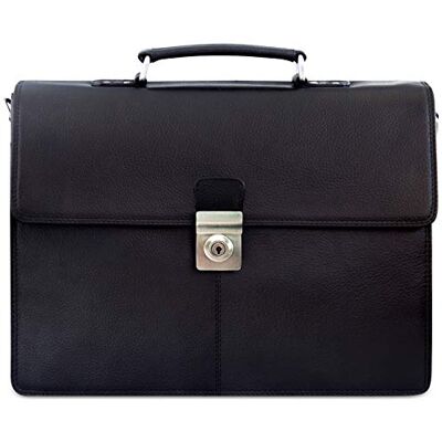 STILORD Theodor Herren Aktentasche Leder Dokumententasche Laptoptasche Business Büro Tasche mit Schultergurt Klassisch Vintage Farbe:schwarz STILORD Theodor Herren Aktentasche Leder Dokumententasche Laptoptasche Business Büro Tasche mit Schultergurt Klassisch Vintage Farbe:schwarz