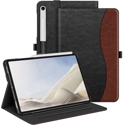 FINTIE Hülle für Samsung Galaxy Tab S10 Lite/S10 FE/S9 FE 10.9"&S9 11" Folio Tablet-Schutzhülle mit verstellbarem Ständer, Dokumentenfach, Auto Sleep/Wake, Schwarz/Braun FINTIE Hülle für Samsung Galaxy Tab S10 Lite/S10 FE/S9 FE 10.9"&S9 11" Folio Tablet-Schutzhülle mit verstellbarem Ständer, Dokumentenfach, Auto Sleep/Wake, Schwarz/Braun