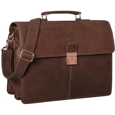STILORD Apolonius Arbeitstasche Herren Leder Vintage Aktentasche Umhängetasche Dokumententasche A4 15,6 Zoll Laptop Tasche für Büro Business Echtleder Farbe:maraska Dunkelbraun STILORD Apolonius Arbeitstasche Herren Leder Vintage Aktentasche Umhängetasche Dokumententasche A4 15,6 Zoll Laptop Tasche für Büro Business Echtleder Farbe:maraska Dunkelbraun