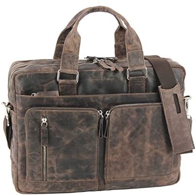 Roberto Romano handgefertigte Aktentasche Torino aus Echtem Leder in braun 48210 Businesstasche, Umhängetasche, Laptoptasche Modernes Design für Business und Freizeit, ca. 31 x 42 x 12 cm Roberto Romano handgefertigte Aktentasche Torino aus Echtem Leder in braun 48210 Businesstasche, Umhängetasche, Laptoptasche Modernes Design für Business und Freizeit, ca. 31 x 42 x 12 cm