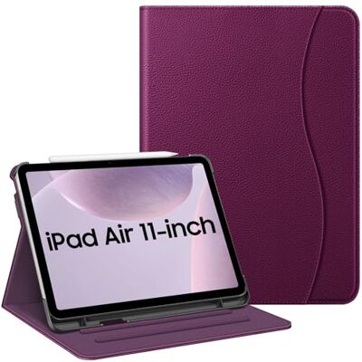FINTIE Hülle für iPad Air 11 Zoll M2 (2024), iPad Air 5. Generation (2022) / iPad Air 4. Gen 10,9 Zoll, Multi-Winkel Betrachtung Folio Stand Schutzhülle Case Cover mit Dokumentschlitze, Lila FINTIE Hülle für iPad Air 11 Zoll M2 (2024), iPad Air 5. Generation (2022) / iPad Air 4. Gen 10,9 Zoll, Multi-Winkel Betrachtung Folio Stand Schutzhülle Case Cover mit Dokumentschlitze, Lila