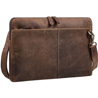 STILORD "Graham Vintage Laptoptasche Leder Schwarz 15.6 Zoll Aktentasche Herren Damen Notebooktasche Echtleder Laptop Sleeve Schmale Umhängetasche mit Schultergurt STILORD "Graham Vintage Laptoptasche Leder Schwarz 15.6 Zoll Aktentasche Herren Damen Notebooktasche Echtleder Laptop Sleeve Schmale Umhängetasche mit Schultergurt