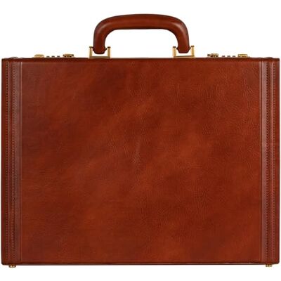 Time Resistance Leder-Aktenkoffer – Aktentasche aus italienischem Vollnarbenleder – Laptoptasche bis zu 15" – Hartschalenkoffer mit Schloss Time Resistance Leder-Aktenkoffer – Aktentasche aus italienischem Vollnarbenleder – Laptoptasche bis zu 15" – Hartschalenkoffer mit Schloss