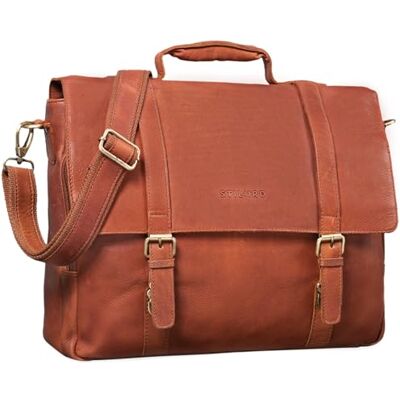 STILORD Calvin Businesstasche Leder Groß Aktentasche Herren Vintage Umhängetasche 15.6 Zoll Laptoptasche Trolley Aufsteckbar Farbe:girona braun STILORD Calvin Businesstasche Leder Groß Aktentasche Herren Vintage Umhängetasche 15.6 Zoll Laptoptasche Trolley Aufsteckbar Farbe:girona braun