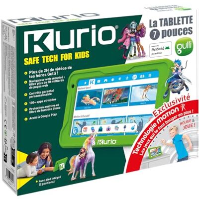 KURIO Das Tablet 7 Zoll Gulli Motion Edition 32 GB für Kinder – Android 15 – personalisierbare Kindersicherung & sicheres Browser – mehr als 2 Stunden Gulli-Videos + 10 Exklusive Spiele inklusive KURIO Das Tablet 7 Zoll Gulli Motion Edition 32 GB für Kinder – Android 15 – personalisierbare Kindersicherung & sicheres Browser – mehr als 2 Stunden Gulli-Videos + 10 Exklusive Spiele inklusive