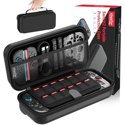 HEYSTOP Tasche für Nintendo Switch 2 Konsolenzubehör, Neuestes Modell 2025, Switch 2 Tragetasche Hülle Protective Carrying Case für Nintendo Switch 2 mit Weichem Innenfutter und Netzfach HEYSTOP Tasche für Nintendo Switch 2 Konsolenzubehör, Neuestes Modell 2025, Switch 2 Tragetasche Hülle Protective Carrying Case für Nintendo Switch 2 mit Weichem Innenfutter und Netzfach