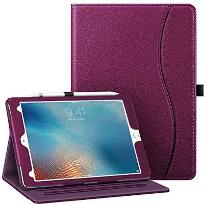 FINTIE Schutzhülle für iPad Pro 24,6 cm (9,7 Zoll) 2016 Release Tablet, Eckenschutz, Multi-Winkel-Ansicht, Folio, Smart Stand Back Cover mit Tasche, Stifthalter, Auto Wake/Sleep, Lila FINTIE Schutzhülle für iPad Pro 24,6 cm (9,7 Zoll) 2016 Release Tablet, Eckenschutz, Multi-Winkel-Ansicht, Folio, Smart Stand Back Cover mit Tasche, Stifthalter, Auto Wake/Sleep, Lila