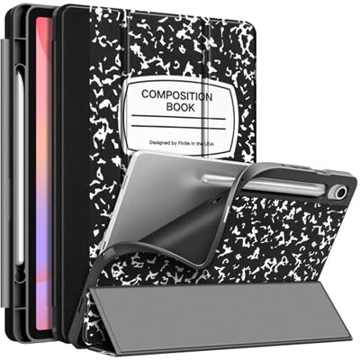FINTIE Slim Case für Samsung Galaxy Tab S10 FE/ S9 FE 5G 10.9 Zoll/Tab S9 11 Zoll mit integriertem S Pen Halter, Soft TPU Smart Stand Back Cover Auto Wake/Sleep Funktion, Komposition Book Schwarz FINTIE Slim Case für Samsung Galaxy Tab S10 FE/ S9 FE 5G 10.9 Zoll/Tab S9 11 Zoll mit integriertem S Pen Halter, Soft TPU Smart Stand Back Cover Auto Wake/Sleep Funktion, Komposition Book Schwarz
