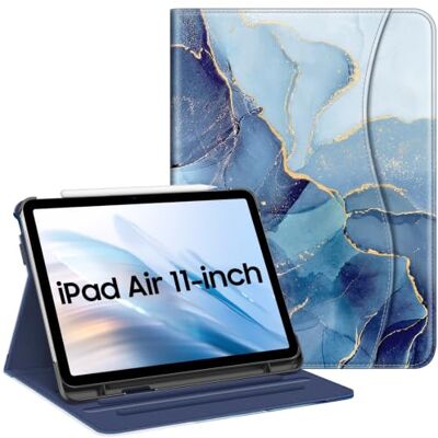 FINTIE Hülle für iPad Air 5th Generation (2022) / iPad Air 4th Generation (2020) 10.9 Zoll, Multi-Angle Viewing Schutzhülle mit Stifthalter & Tasche, Auto Sleep/Wake, Ocean Marble FINTIE Hülle für iPad Air 5th Generation (2022) / iPad Air 4th Generation (2020) 10.9 Zoll, Multi-Angle Viewing Schutzhülle mit Stifthalter & Tasche, Auto Sleep/Wake, Ocean Marble