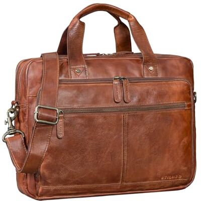 STILORD "Ronan Business Aktentasche Herren Leder Groß Dokumententasche A4 Ledertasche Echtleder Premium Laptoptasche 16 Zoll Arbeitstasche abnehmbarer Schultergurt Farbe:maraska braun STILORD "Ronan Business Aktentasche Herren Leder Groß Dokumententasche A4 Ledertasche Echtleder Premium Laptoptasche 16 Zoll Arbeitstasche abnehmbarer Schultergurt Farbe:maraska braun