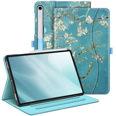 FINTIE Hülle für Samsung Galaxy Tab S9 FE 10.9 Zoll/Tab S9 11 Zoll 2023 Tablet, Multi-Winkel Folio Schutzhülle mit Dokumentenfach und Auto Schlaf/Wach Funktion, Mandelblüten FINTIE Hülle für Samsung Galaxy Tab S9 FE 10.9 Zoll/Tab S9 11 Zoll 2023 Tablet, Multi-Winkel Folio Schutzhülle mit Dokumentenfach und Auto Schlaf/Wach Funktion, Mandelblüten