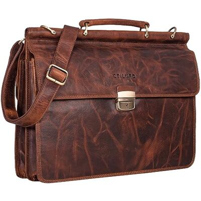 STILORD Stephan Laptoptasche 15,6 Zoll Herren Leder Businesstasche Office Bag Umhängetasche Leder-Tasche Business Aktentasche Herren Farbe:Kara Cognac STILORD Stephan Laptoptasche 15,6 Zoll Herren Leder Businesstasche Office Bag Umhängetasche Leder-Tasche Business Aktentasche Herren Farbe:Kara Cognac