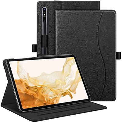 FINTIE Schutzhülle für Samsung Galaxy Tab S10+/ S9+/ S8+/ S7 FE/ S7+ 12,4 Zoll, Multi-Winkel-Viewing Schutzhülle mit Tasche, Auto Sleep/Wake, Schwarz FINTIE Schutzhülle für Samsung Galaxy Tab S10+/ S9+/ S8+/ S7 FE/ S7+ 12,4 Zoll, Multi-Winkel-Viewing Schutzhülle mit Tasche, Auto Sleep/Wake, Schwarz