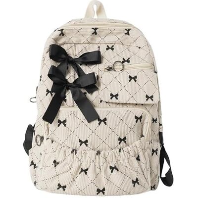 Generic Kindergartentasche, Schultasche, Strickstoff mit Schleifenmuster, niedliche Rucksack mit Schleifen-Detail für den Alltag, Shopping, leichte Tagesrucksäcke für Grundschüler, Laptoptasche Generic Kindergartentasche, Schultasche, Strickstoff mit Schleifenmuster, niedliche Rucksack mit Schleifen-Detail für den Alltag, Shopping, leichte Tagesrucksäcke für Grundschüler, Laptoptasche
