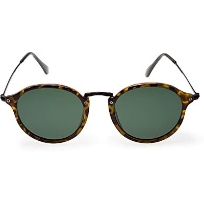 Contacta , Dakar Sole Polarisierte Sonnenbrille für Damen und Herren, runder Rahmen, klare Sicht, Demi-Farbe, grüne Linse, Packung mit Brillenetui, 20 g Contacta , Dakar Sole Polarisierte Sonnenbrille für Damen und Herren, runder Rahmen, klare Sicht, Demi-Farbe, grüne Linse, Packung mit Brillenetui, 20 g