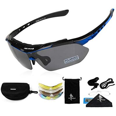 FREE SOLDIER Polarisiert Sonnenbrille Herren Fahrradbrille Sportbrille 5 in 1 Taktische Militärische Brille zum Radfahren Fahrt Wandern Fischen Outdoor-Aktivitäten FREE SOLDIER Polarisiert Sonnenbrille Herren Fahrradbrille Sportbrille 5 in 1 Taktische Militärische Brille zum Radfahren Fahrt Wandern Fischen Outdoor-Aktivitäten