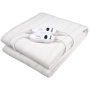 Ardes AR4U140A Elektrischer Doppelbettwärmer TERMOKIND, Wärmedecke 2X60W Doppelbettwärmer 2 beheizte Zonen Elektrische Heizdecke 100% Polyester, handwaschbar, Weiß Ardes AR4U140A Elektrischer Doppelbettwärmer TERMOKIND, Wärmedecke 2X60W Doppelbettwärmer 2 beheizte Zonen Elektrische Heizdecke 100% Polyester, handwaschbar, Weiß