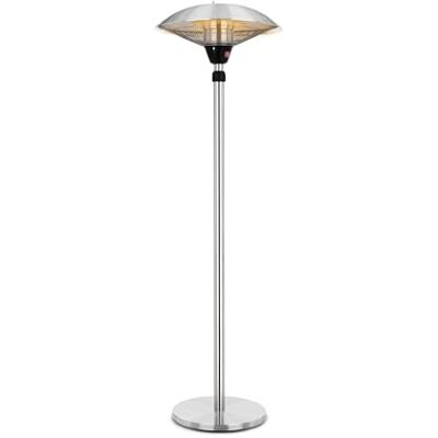 blumfeldt Heat Guard Standheizstrahler Stand Heizstrahler mit 900, 1200 und 2100 W in 3 Stufen, höhenverstellbarer Infrarotstrahler, witterungsbeständig, Aluminium-Standfuß, 1,8 m Kabel, Silber blumfeldt Heat Guard Standheizstrahler Stand Heizstrahler mit 900, 1200 und 2100 W in 3 Stufen, höhenverstellbarer Infrarotstrahler, witterungsbeständig, Aluminium-Standfuß, 1,8 m Kabel, Silber