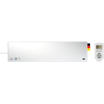 Könighaus Infrarotheizung 120x30 cm 450 Watt Smart 6-12 m², ultraflach, 5 Jahre Garantie, doppelter Überhitzungsschutz Könighaus Infrarotheizung 120x30 cm 450 Watt Smart 6-12 m², ultraflach, 5 Jahre Garantie, doppelter Überhitzungsschutz