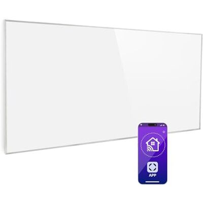 Klarstein Infrarotheizung mit Thermostat, 720W Elektroheizung, Smart Home Infrarotheizung zur Wandmontage, IR mit IoT/WiFi App-Control, Feuchtraum Flach-Heizkörper, CO2-Freie Wand Heizung Klarstein Infrarotheizung mit Thermostat, 720W Elektroheizung, Smart Home Infrarotheizung zur Wandmontage, IR mit IoT/WiFi App-Control, Feuchtraum Flach-Heizkörper, CO2-Freie Wand Heizung