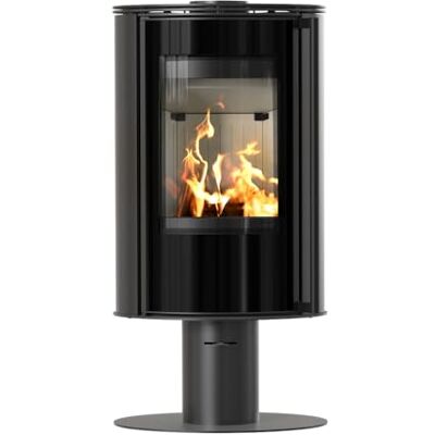 kratki Kaminofen aus Stahl mit Sockel Erik 5,5 kW Ø 150 mm – Freistehender Holzofen, effizient & umweltfreundlich, Clean-Glass-System und Termotec ECODESIGN, BImSchV 2 Moderne Optik, schwarz kratki Kaminofen aus Stahl mit Sockel Erik 5,5 kW Ø 150 mm – Freistehender Holzofen, effizient & umweltfreundlich, Clean-Glass-System und Termotec ECODESIGN, BImSchV 2 Moderne Optik, schwarz