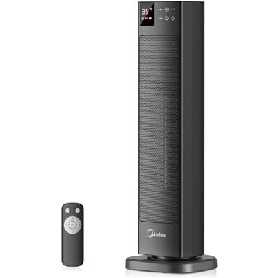 Midea NTH20-22ER Heizluefter, 2000W, PTC-Keramik, 58cm, Grau 3 Modi, 24h Timer, Fernbedienung, Thermostat, Ueberhitzungs- & Kippschutz, 75 Grad Oszillation Midea NTH20-22ER Heizluefter, 2000W, PTC-Keramik, 58cm, Grau 3 Modi, 24h Timer, Fernbedienung, Thermostat, Ueberhitzungs- & Kippschutz, 75 Grad Oszillation