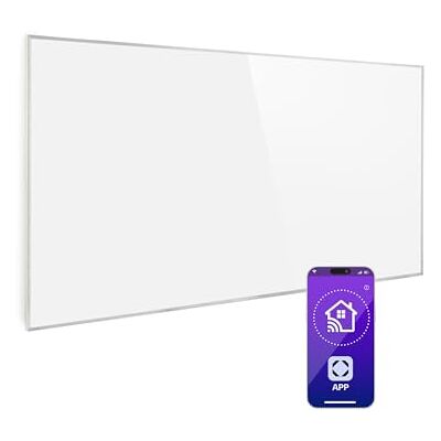 Klarstein Infrarotheizung mit Thermostat, 600W Elektroheizung, Smart Home Infrarotheizung zur Wandmontage, IR mit IoT/WiFi App-Control, Feuchtraum Flach-Heizkörper, CO2-Freie Wand Heizung Klarstein Infrarotheizung mit Thermostat, 600W Elektroheizung, Smart Home Infrarotheizung zur Wandmontage, IR mit IoT/WiFi App-Control, Feuchtraum Flach-Heizkörper, CO2-Freie Wand Heizung