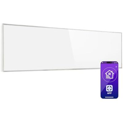 Klarstein Infrarotheizung mit Thermostat, 300W Elektroheizung, Smart Home Bild-Infrarotheizung zur Wandmontage, IR mit IoT/WiFi App-Control, Feuchtraum Flach-Heizkörper, CO2-Freie Wand Heizung Klarstein Infrarotheizung mit Thermostat, 300W Elektroheizung, Smart Home Bild-Infrarotheizung zur Wandmontage, IR mit IoT/WiFi App-Control, Feuchtraum Flach-Heizkörper, CO2-Freie Wand Heizung