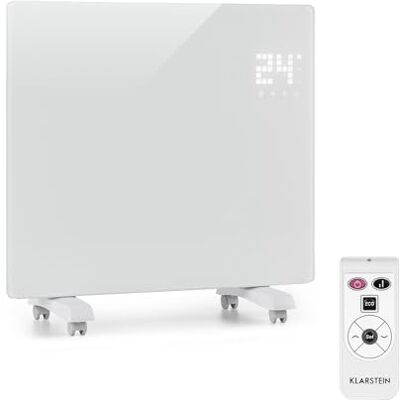 Klarstein Elektroheizung, Konvektor-Heizung mit Bodenrollen, Mobile Elektroheizung Energiesparend, Schlanke, Leise Heizung Elektrisch, Standgerät Heizkörper Elektrisch mit Thermostat, 1000 W Klarstein Elektroheizung, Konvektor-Heizung mit Bodenrollen, Mobile Elektroheizung Energiesparend, Schlanke, Leise Heizung Elektrisch, Standgerät Heizkörper Elektrisch mit Thermostat, 1000 W
