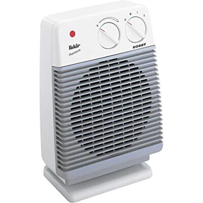 Fakir Heizlüfter Hobby HL 600 – Heizlüfter für das Badezimmer, 2000 Watt mit 2 Heizstufen, Ventilatorfunktion, Tropfwasser- & Überhitzungsschutz, Drehregler & Betriebskontrollleuchte Fakir Heizlüfter Hobby HL 600 – Heizlüfter für das Badezimmer, 2000 Watt mit 2 Heizstufen, Ventilatorfunktion, Tropfwasser- & Überhitzungsschutz, Drehregler & Betriebskontrollleuchte