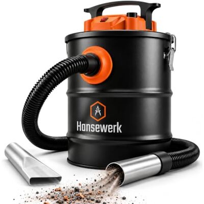HANSEWERK Aschesauger für Kamin & Pelletofen – Kaminsauger Aschestaubsauger mit 18 L Metallbehälter, 1200 W, inkl. HEPA- und Staubfilter – für Holzofen, Grill, Feuerschale u.v.m. HANSEWERK Aschesauger für Kamin & Pelletofen – Kaminsauger Aschestaubsauger mit 18 L Metallbehälter, 1200 W, inkl. HEPA- und Staubfilter – für Holzofen, Grill, Feuerschale u.v.m.