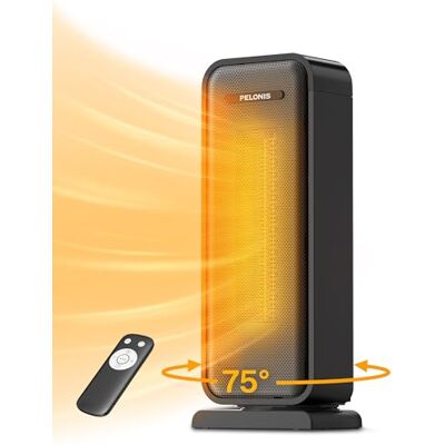 Pelonis Elektrische Heizung, 2000 W energieeffiziente, raumsparende Raumheizung, tragbare Keramik Heizlüfter, 2 Einstellungen Thermostat, 12-Stunden-Timer, Kipp- und Überhitzungsschutz, Turmheizung Pelonis Elektrische Heizung, 2000 W energieeffiziente, raumsparende Raumheizung, tragbare Keramik Heizlüfter, 2 Einstellungen Thermostat, 12-Stunden-Timer, Kipp- und Überhitzungsschutz, Turmheizung