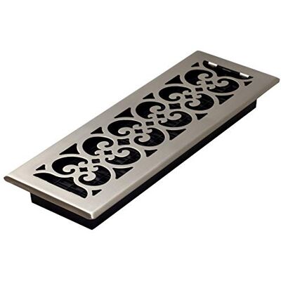 Decor Grates SPH414-NKL Bodenlüftungsgitter, 10,2 x 35,5 cm, gebürstetes Nickel-Finish Decor Grates SPH414-NKL Bodenlüftungsgitter, 10,2 x 35,5 cm, gebürstetes Nickel-Finish