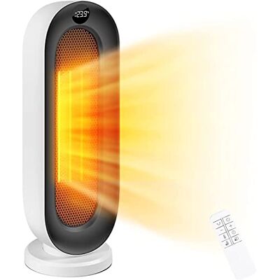 COOCHEER Heizlüfter mit ECO-Energiesparmodus, Keramik Heizlüfter, 2000W 3 Modi Thermostat Heizlüfter, 12-Stunden-Timer, Kippschutz, 100° Oszillations-Raumheizgerät für Heim & Büro COOCHEER Heizlüfter mit ECO-Energiesparmodus, Keramik Heizlüfter, 2000W 3 Modi Thermostat Heizlüfter, 12-Stunden-Timer, Kippschutz, 100° Oszillations-Raumheizgerät für Heim & Büro