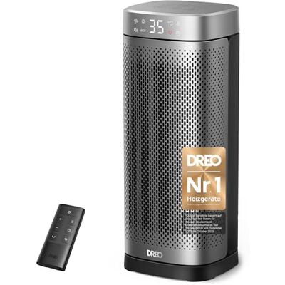 DREO 16 Inch Electric Heater, Energy Efficient Space Heaters with Thermostat, 70° Oscillating Remote Control 3 Mode Tip-over & Overheat Protection, Silent Ceramic Fan Heater for Home DREO 16 Inch Electric Heater, Energy Efficient Space Heaters with Thermostat, 70° Oscillating Remote Control 3 Mode Tip-over & Overheat Protection, Silent Ceramic Fan Heater for Home