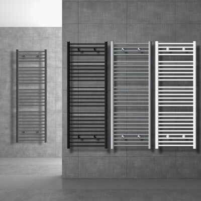 LUXEBATH 400x800mm Stahl Badezimmerheizung - Modern Weiß Flach Wandmontage LUXEBATH 400x800mm Stahl Badezimmerheizung - Modern Weiß Flach Wandmontage