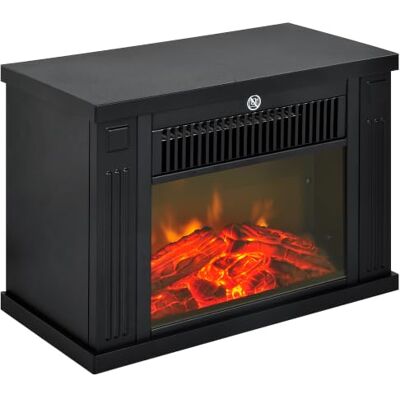 HOMCOM Elektrokamin mit Heizung LED Flammeneffekt 600/1200 W Schwarz Elektrischer Kamin, Dekokamin, Elektrisch Kaminfeuer Kaminofen HOMCOM Elektrokamin mit Heizung LED Flammeneffekt 600/1200 W Schwarz Elektrischer Kamin, Dekokamin, Elektrisch Kaminfeuer Kaminofen