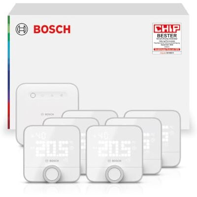 Bosch Smart Home Starterset Controller II + 6 x Raumthermostat II 230V Smarte Steuerung der Fußbodenheizung, Intelligentes Heizen & Energiesparen, Apple Home, Google Home & Alexa kompatibel Bosch Smart Home Starterset Controller II + 6 x Raumthermostat II 230V Smarte Steuerung der Fußbodenheizung, Intelligentes Heizen & Energiesparen, Apple Home, Google Home & Alexa kompatibel