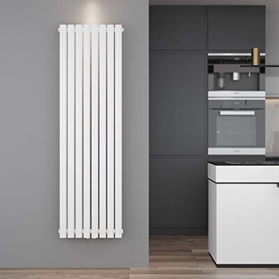 ELEGANT Design Paneelheizkörper Röhren 1600 x 472 mm Weiß Doppellagig Badheizkörper Mittelanschluss Vertikal Röhren Heizkörper ELEGANT Design Paneelheizkörper Röhren 1600 x 472 mm Weiß Doppellagig Badheizkörper Mittelanschluss Vertikal Röhren Heizkörper