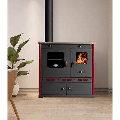 Prometey EEK A+ Kaminofen mit Backfach und Herdplatte Perfect Eco Lux Schwarz Rechts Holzofen 7 kW Kamin Ofen Holz Werkstattofen Hüttenofen Heizofen Gartenofen, L Prometey EEK A+ Kaminofen mit Backfach und Herdplatte Perfect Eco Lux Schwarz Rechts Holzofen 7 kW Kamin Ofen Holz Werkstattofen Hüttenofen Heizofen Gartenofen, L