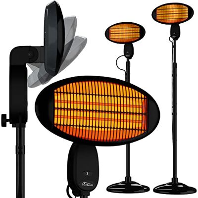 Tronitechnik ® Infrarot Heizstrahler 2000 Watt Standheizer Terrassenheizer Terrassenstrahler Wärmestrahler für die Terrasse, Wickeltisch-Strahler, schwarz, Innen & Außen, höhenverstellbar, neigbar Tronitechnik ® Infrarot Heizstrahler 2000 Watt Standheizer Terrassenheizer Terrassenstrahler Wärmestrahler für die Terrasse, Wickeltisch-Strahler, schwarz, Innen & Außen, höhenverstellbar, neigbar