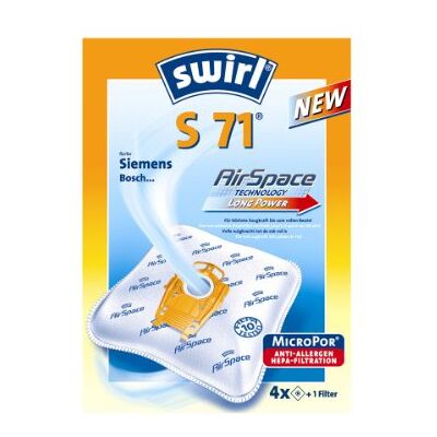 Swirl S 71 Tasche für Staub – Zubehör für Staubsauger (Tasche für Staub, weiß) Swirl S 71 Tasche für Staub – Zubehör für Staubsauger (Tasche für Staub, weiß)