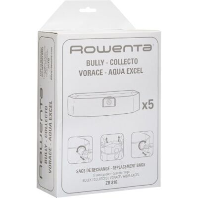 Rowenta ZR816 Staubsaugerbeutel Papier für Bully Collecto Vorace, 5 Stück Rowenta ZR816 Staubsaugerbeutel Papier für Bully Collecto Vorace, 5 Stück