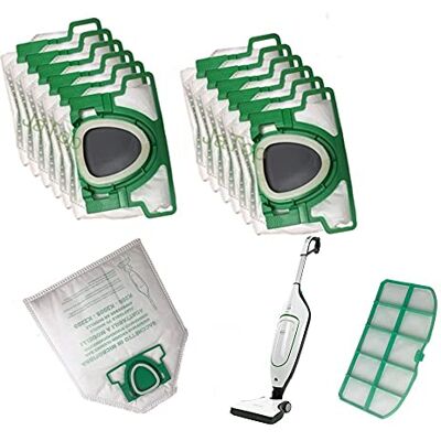 JaTop 12 Microvlies Staubsaugerbeutel, 5 lagig, Allergiker geeignet, Premuim Qualität geeignet Vorwerk Kobold VK 200 + 1 Motorschutzfilter/Hepa JaTop 12 Microvlies Staubsaugerbeutel, 5 lagig, Allergiker geeignet, Premuim Qualität geeignet Vorwerk Kobold VK 200 + 1 Motorschutzfilter/Hepa
