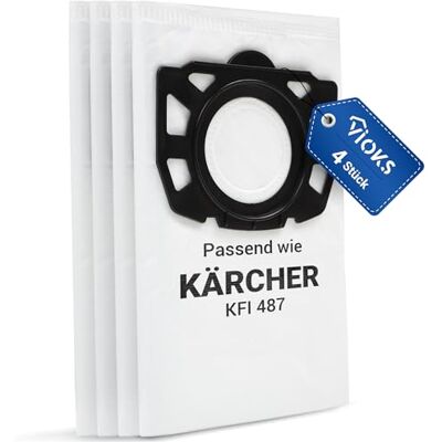 VIOKS 4x Staubsauger Beutel Ersatz für Kärcher 2.863-006.0 Vliesfilterbeutel KFI 487 Kärcher Filtertüten Vlies Staubsaugerbeutel für Kärcher Nass Trockensauger WD4 WD5 WD6 MV4 MV5 MV6 WD5P WD6P VIOKS 4x Staubsauger Beutel Ersatz für Kärcher 2.863-006.0 Vliesfilterbeutel KFI 487 Kärcher Filtertüten Vlies Staubsaugerbeutel für Kärcher Nass Trockensauger WD4 WD5 WD6 MV4 MV5 MV6 WD5P WD6P