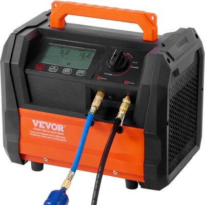 VEVOR Kältemittel-Rückgewinnungsmaschine, tragbare 1-PS-Klimaanlagen-Rückgewinnungsmaschine mit Doppelzylinder und bürstenlosem 3000-U/min-Motor, Freon-Kältemittel-Recycling-Tool für Autos VEVOR Kältemittel-Rückgewinnungsmaschine, tragbare 1-PS-Klimaanlagen-Rückgewinnungsmaschine mit Doppelzylinder und bürstenlosem 3000-U/min-Motor, Freon-Kältemittel-Recycling-Tool für Autos